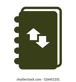 notebook Icon, flat design style