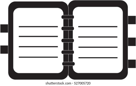 notebook Icon, flat design style