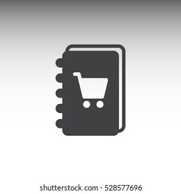 notebook Icon, flat design style