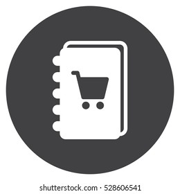 notebook Icon, flat design style