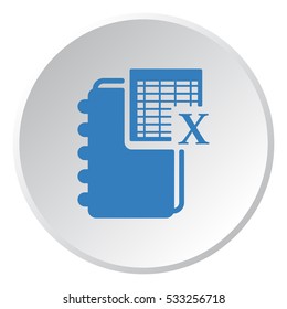 notebook Icon, flat design style