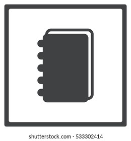 notebook Icon, flat design style