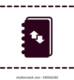 notebook Icon, flat design style