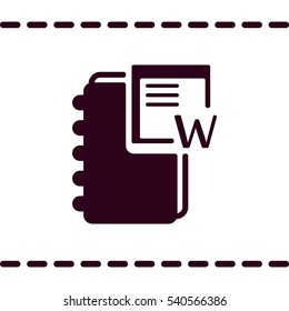 notebook Icon, flat design style