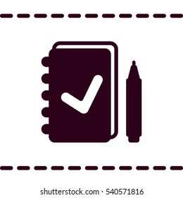 notebook Icon, flat design style