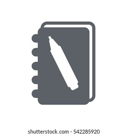 notebook Icon, flat design style