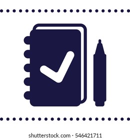 notebook Icon, flat design style
