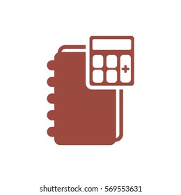 notebook Icon, flat design style