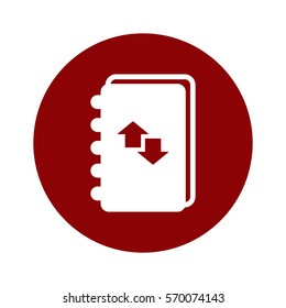 notebook Icon, flat design style