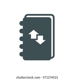 notebook Icon, flat design style