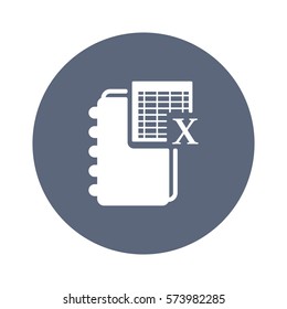 notebook Icon, flat design style