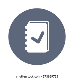 notebook Icon, flat design style