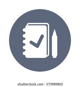 notebook Icon, flat design style