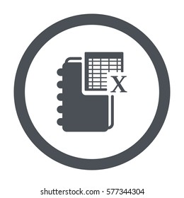notebook Icon, flat design style