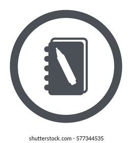 notebook Icon, flat design style