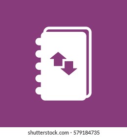 notebook Icon, flat design style