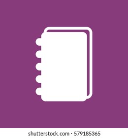 notebook Icon, flat design style