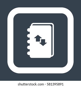 notebook Icon, flat design style
