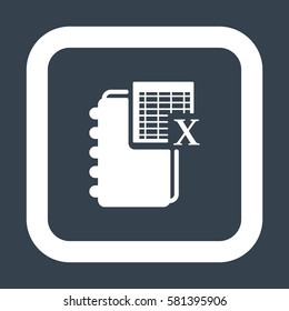 notebook Icon, flat design style