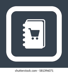notebook Icon, flat design style