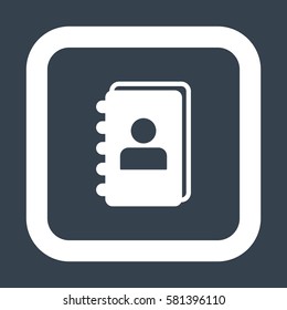 notebook Icon, flat design style