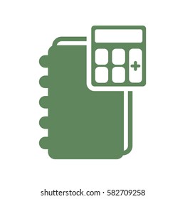 notebook Icon, flat design style