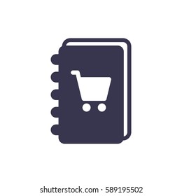 notebook Icon, flat design style