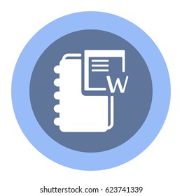 notebook Icon, flat design style