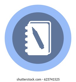 notebook Icon, flat design style