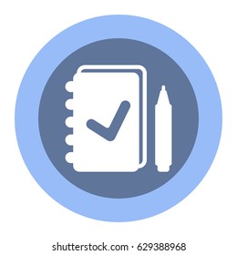 notebook Icon, flat design style
