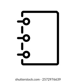 Notebook icon flat editable icon mark