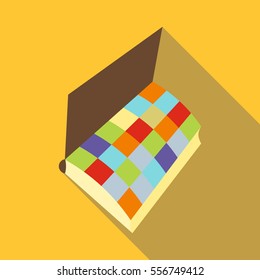 Notebook icon. Flat illustration of notebook vector icon for web