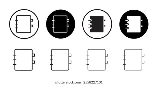 Notebook icon Flat line illustration