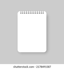 Notebook icon in flat style. Paper sheet vector illustration on isolated background. Page sign business concept.