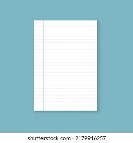 Notebook icon in flat style. Paper sheet vector illustration on isolated background. Page sign business concept.