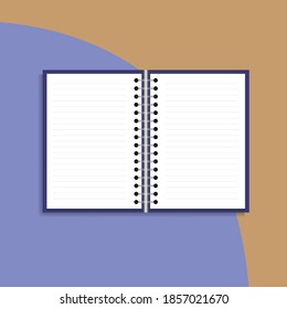 Notebook icon. Great vector for social media, web, computer, application, laptop, smartphone, education, school, student, writing etc.