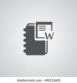 notebook icon illustration isolated vector sign symbol