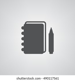 notebook icon illustration isolated vector sign symbol