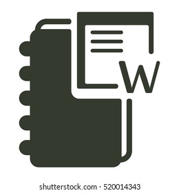 notebook icon illustration isolated vector sign symbol
