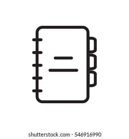 notebook icon illustration isolated vector sign symbol