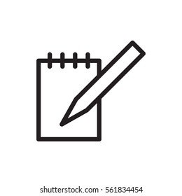notebook icon illustration isolated vector sign symbol