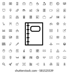 notebook icon illustration isolated vector sign symbol. Office icons set.