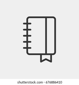 Notebook icon illustration isolated vector sign symbol