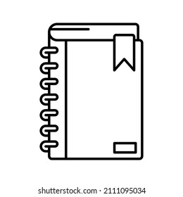 Notebook icon. isolated Flat design. vector illustration