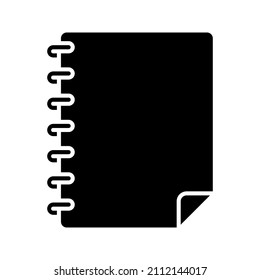 Notebook-Symbol. isoliertes Flachdesign. Vektorgrafik