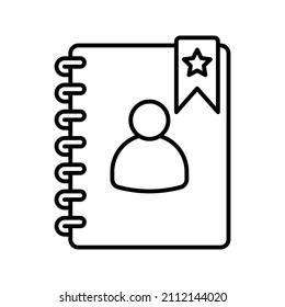 Notebook icon. isolated Flat design. vector illustration