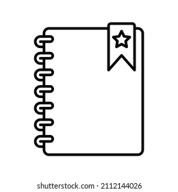 Notebook icon. isolated Flat design. vector illustration