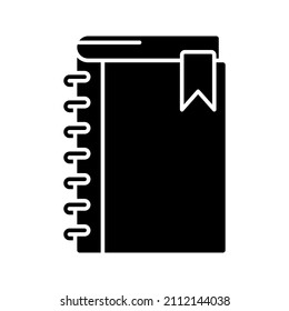 Notebook icon. isolated Flat design. vector illustration