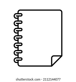 Notebook-Symbol. isoliertes Flachdesign. Vektorgrafik