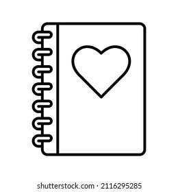 Notebook icon. isolated Flat design. vector illustration